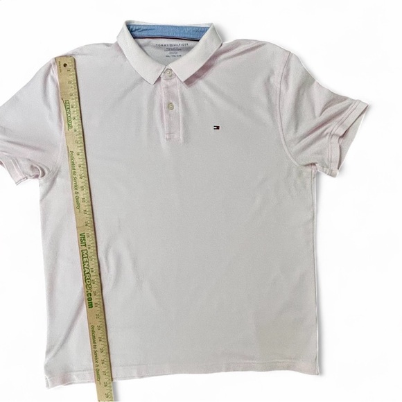 TOMMY HILFIGER Men's Pink Polo Shirt XXL, Regular Fit Short Sleeveless. - Picture 9 of 9